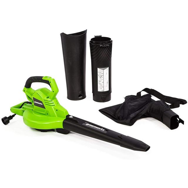 Greenworks 12-Amp 400-CFM 270-MPH Corded Electric Leaf Blower (Vacuum Kit Included)