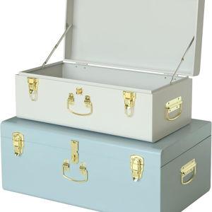Bridal Storage Box Set of 2 (White & Blue)