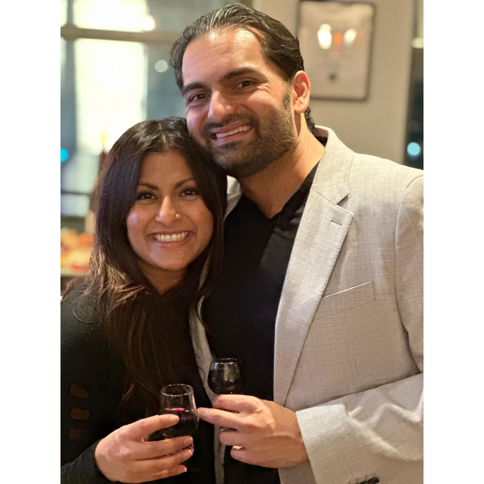 Annual holiday wine tasting party