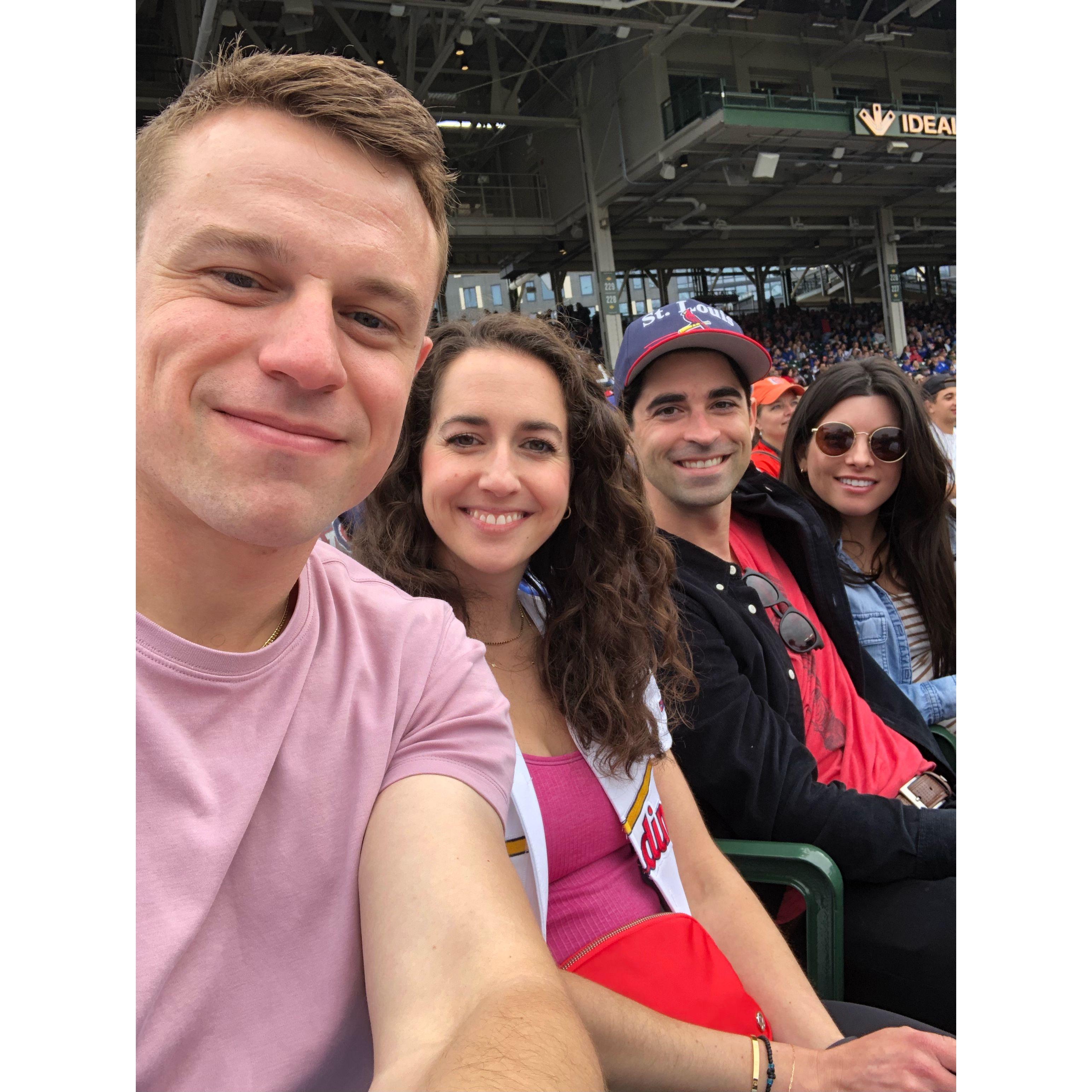 Cubs cards with some friends for Dan's birthday!