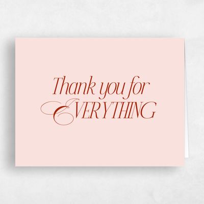 Pink Typography Wedding Thank You - Marion Landscape