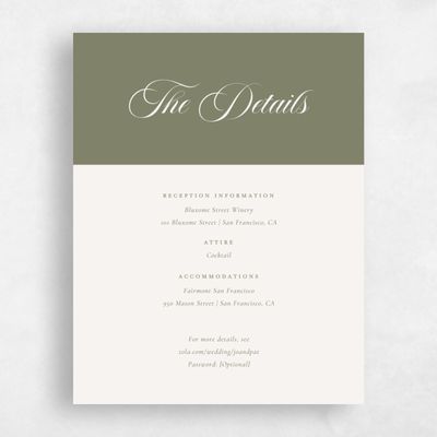 Khaki Green Wedding Enclosure - Knowlton
