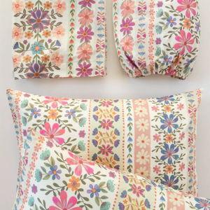 Sooo Soft Cotton Sheet Set-King - Pink Painted Garden