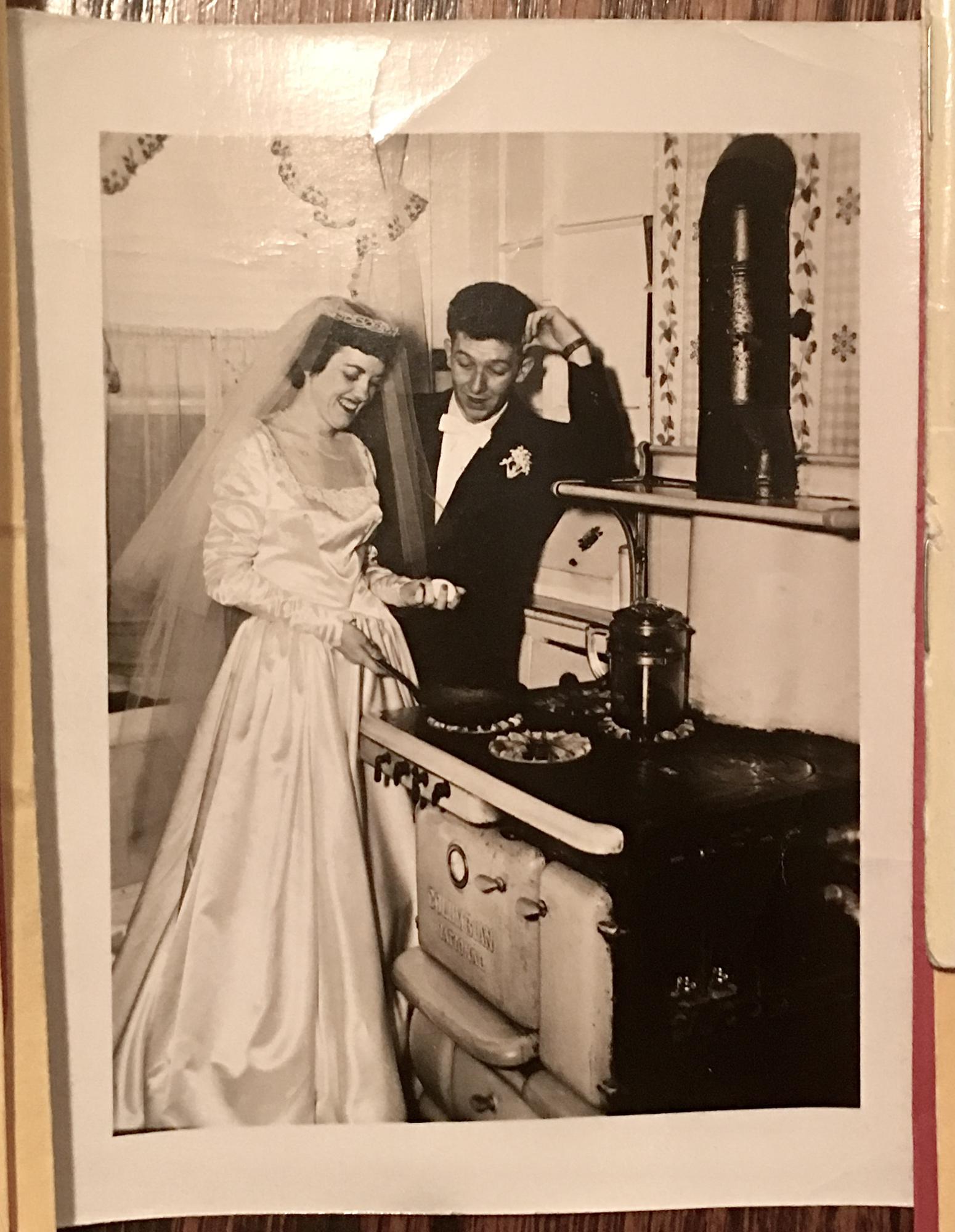 Cody’s grandparents, Irene & Jim, on their wedding day.