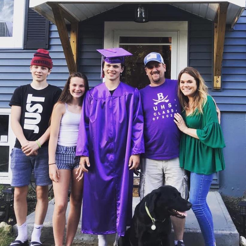 Chris' graduation from BUHS in 2020. It was far from normal but we were able to celebrate as a family.