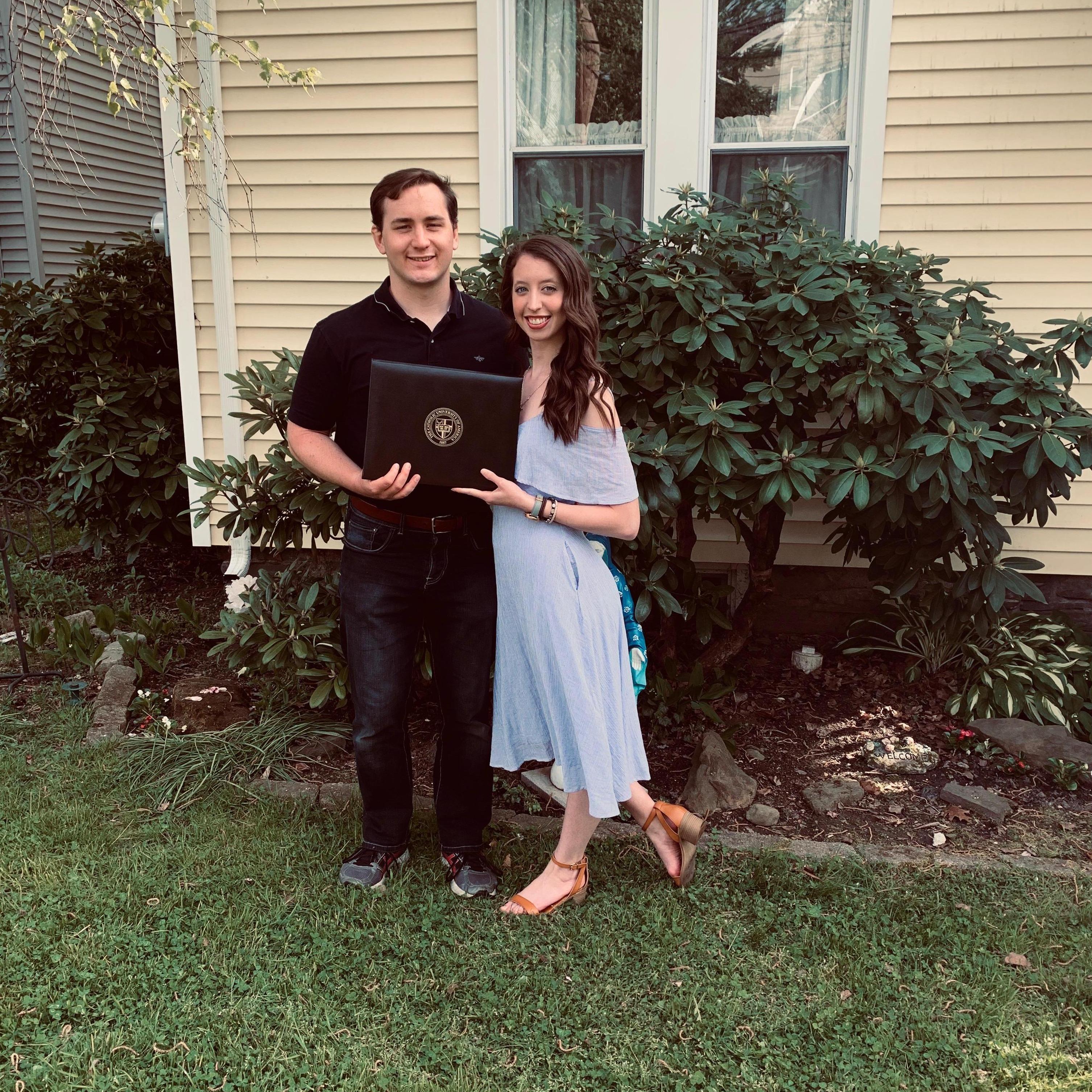 My college graduation pictures that we took because the real thing got cancelled because of Covid