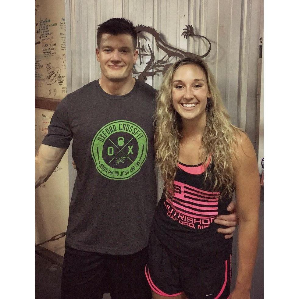 One of our first pictures together, taken at the crossfit gym.