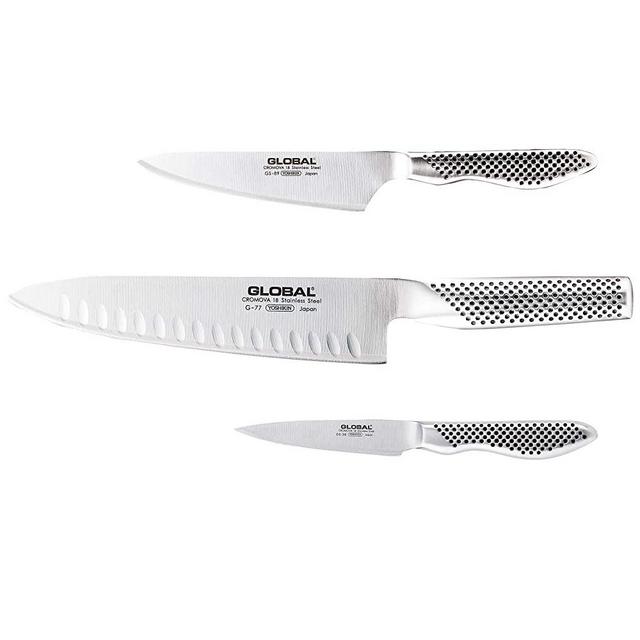 Global 3-piece Stainless Steel Knife Set