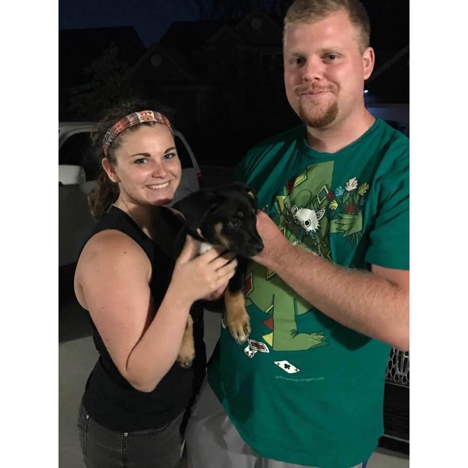 The day we brought home our puppy