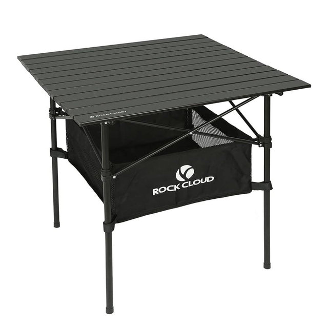 ROCK CLOUD Portable Camping Table Aluminum Folding Camp Table Lightweight Outdoor for Camping Hiking Picnic Backpacking, 28” x 28”