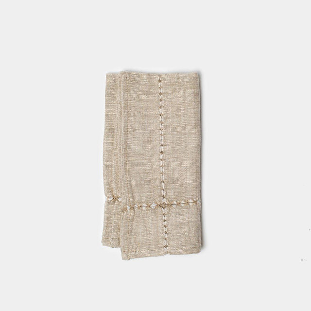 Pulled Cotton Napkin in Rattan