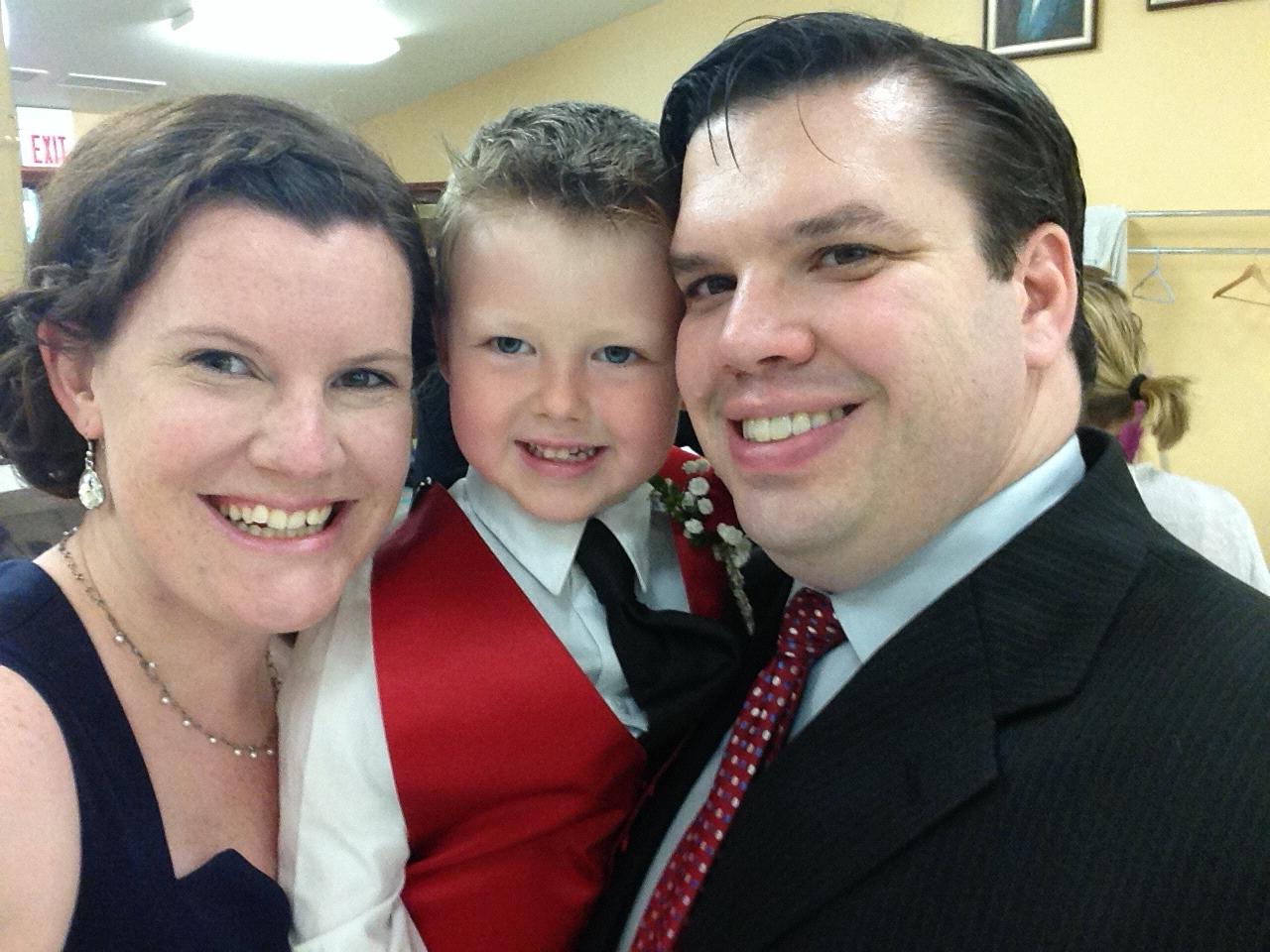 With nephew Alex at Kevin and Dakota’s wedding