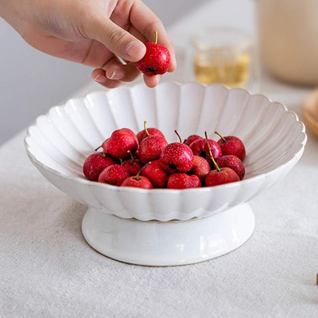 YumCute Home 7.8 Inch Ceramic Fruit Strainer Bowl Plate,Ceramic Colander Plate with Hole, Snack Fruit Serving Plate,Grape Berry Strainer, Dessert Pie Plate,Kitchen Gift Decorative Ceramic Plate