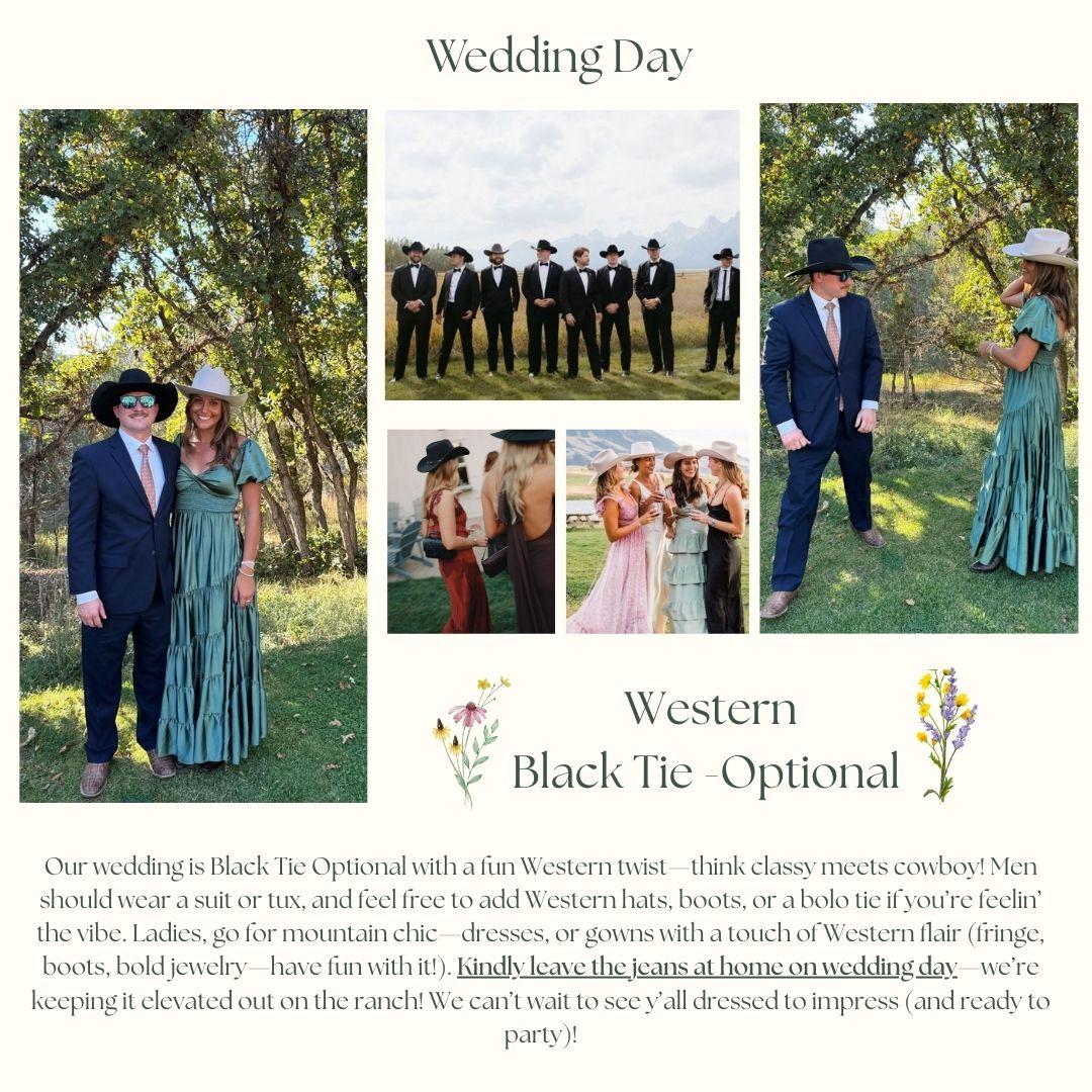 Wedding Day 7/11/2026 - Western Black Tie Optional