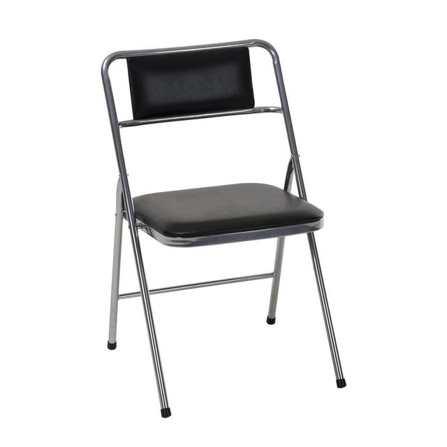 Cosco Stylaire Vinyl Padded Folding Chair, 4-Pack