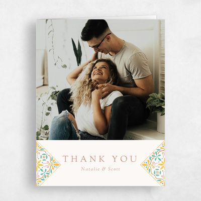 Blue Photo Wedding Thank You - Oluveri Photo