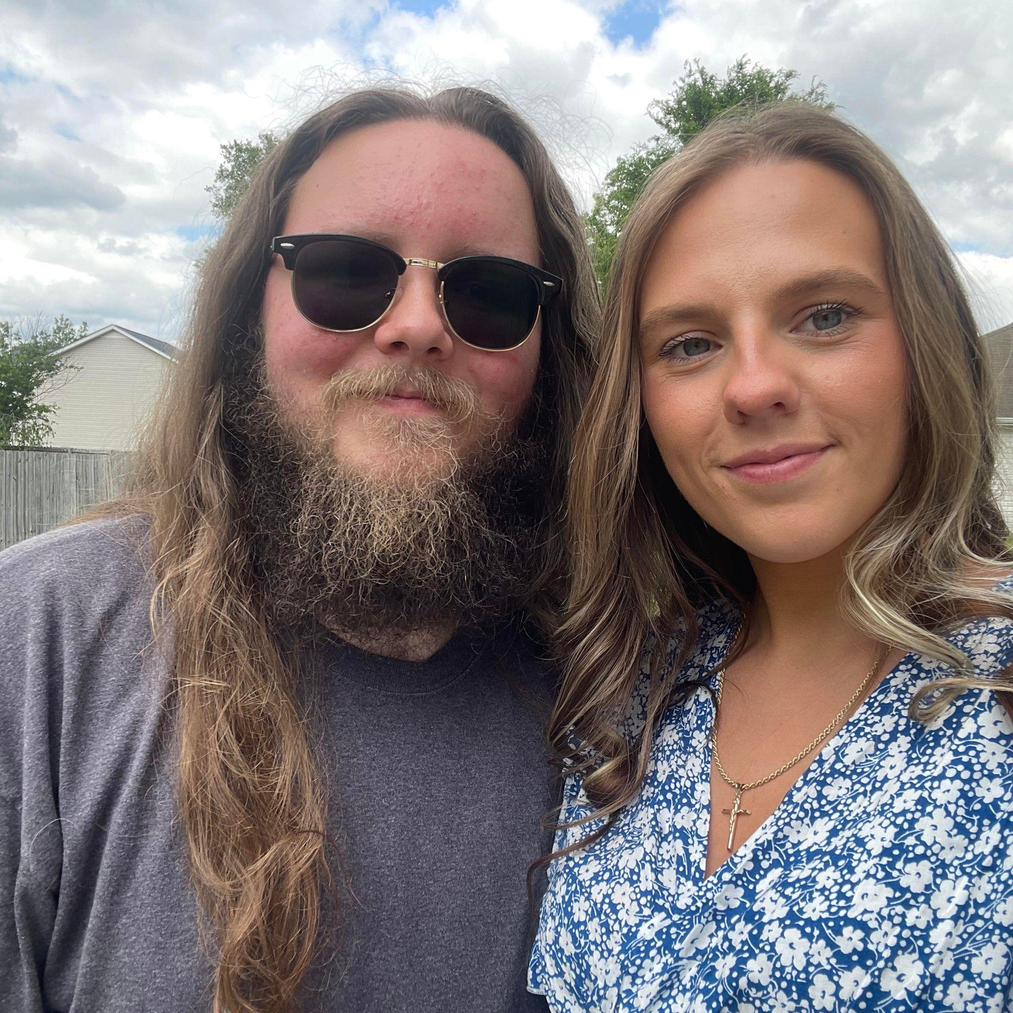 May 2024. I would like to think this photo shows how were older, cooler, and smarter. But, you may just think Blake needs a hair cut.