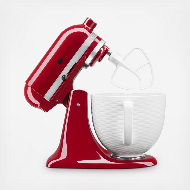 KitchenAid Stand Mixer Red and White 5-Qt. Ceramic Mixing Bowl with Spout +  Reviews