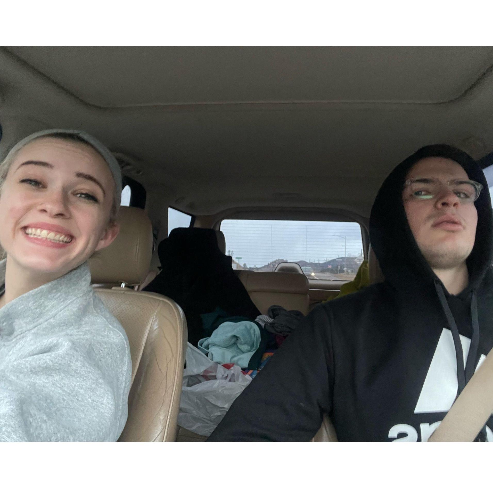 This was what the end of a great ski day looked like; smiles and exhaustion