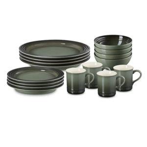 Le Creuset, Vancouver 16-Piece Dinnerware Set (Color- Thyme)