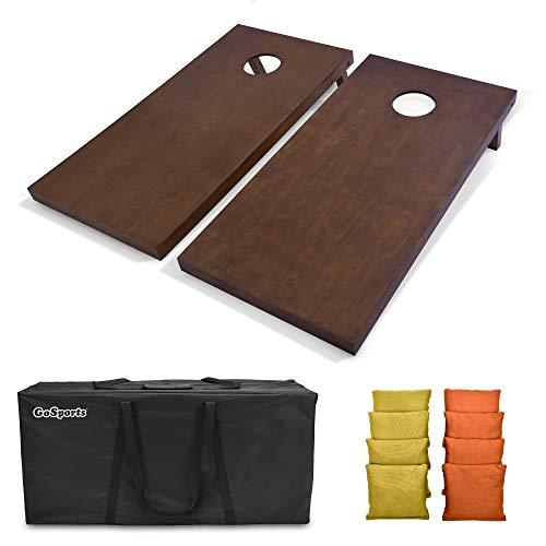GoSports 4'x2' Regulation Size Wooden Cornhole Boards Set | Includes Carrying Case and Over 100 Color Options for Bean Bags