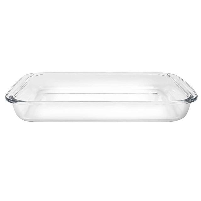 BOVADO USA Glass Baking Dish - 3 Qt, Square, Advanced Borosilicate Glass, BPA Free, Freezer-to-Oven Safe, Microwave and Dishwasher Safe (15.5 x 9 x 2-inch).