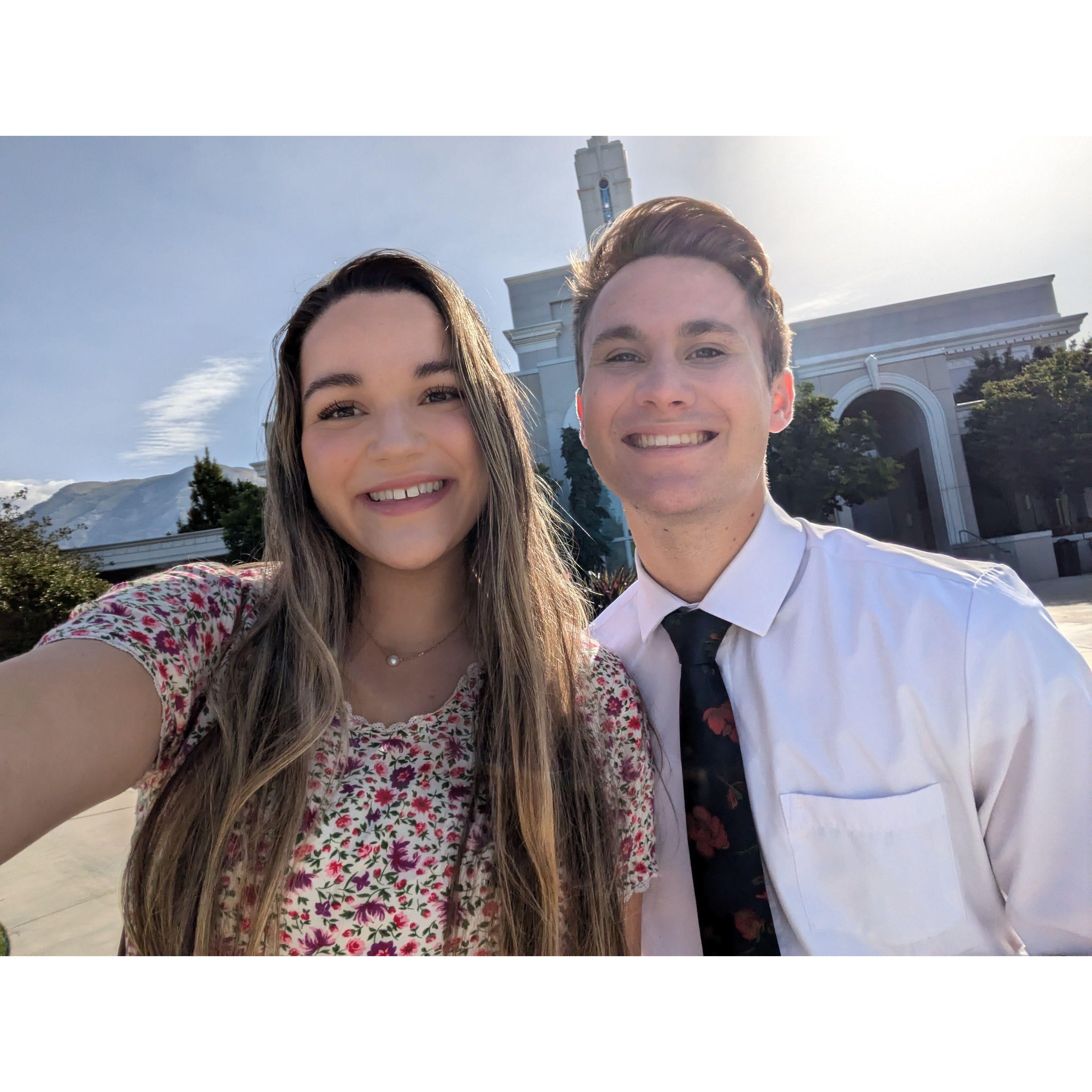 Going to the temple together