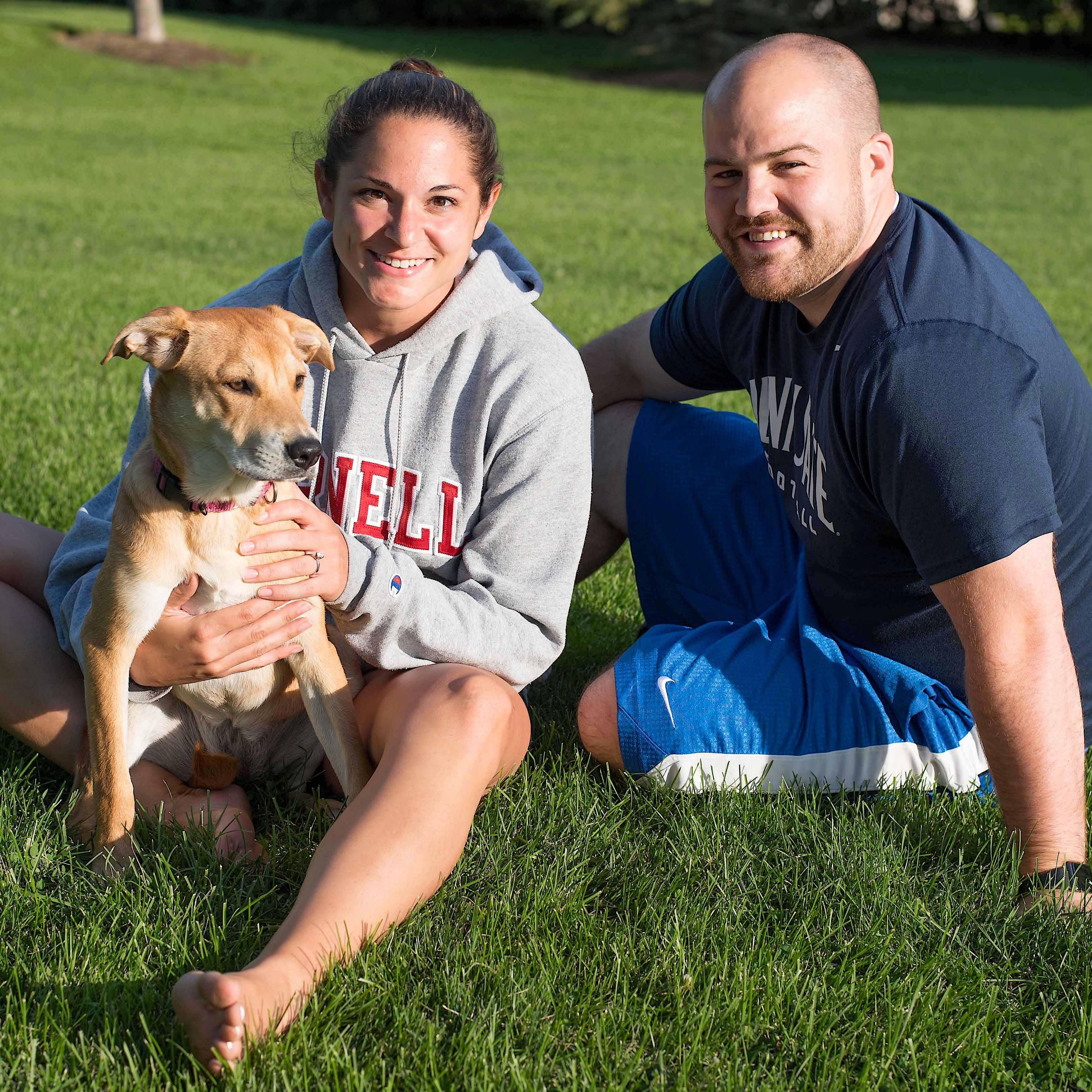 The newest addition to our family this year, our rescue mutt, Maddie.