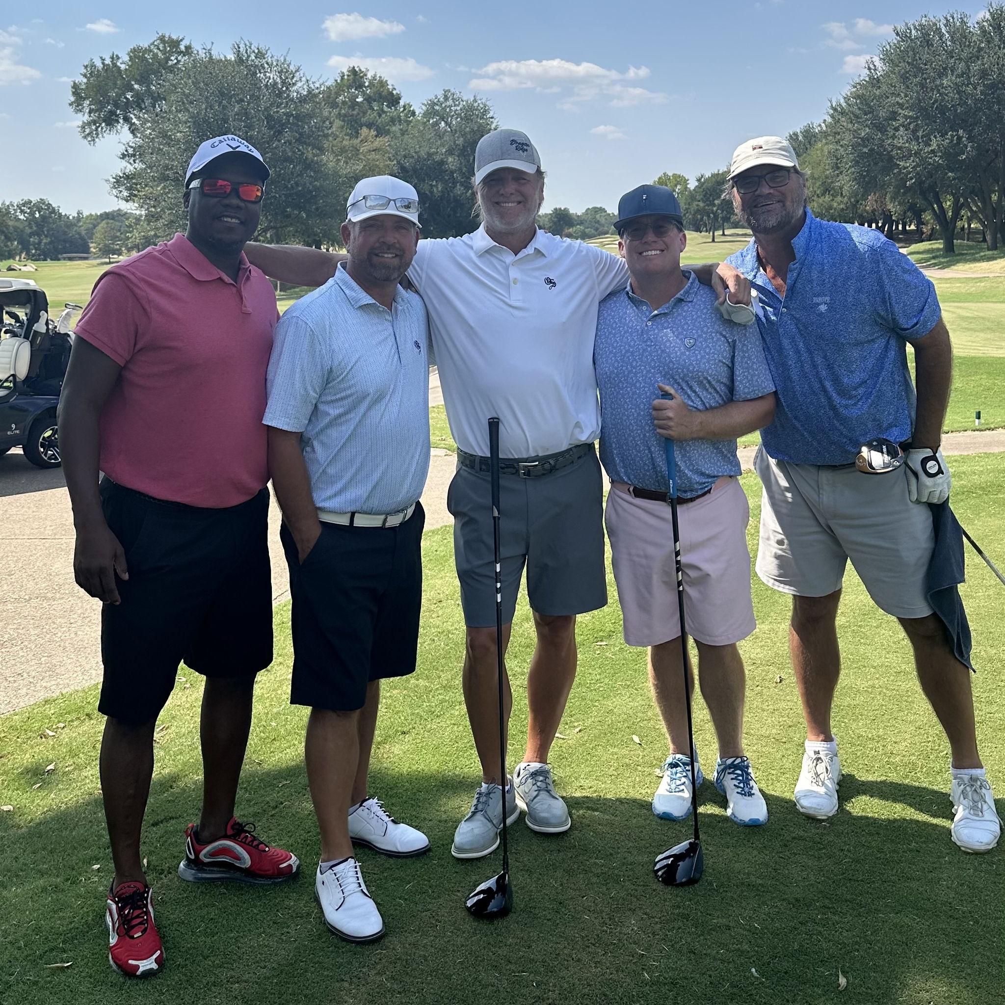 Boy's Playing Golf Tony, Mike, Jeff, Dan and Rushie.