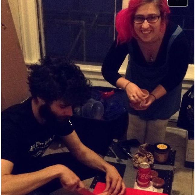 The first dinner in our first apartment