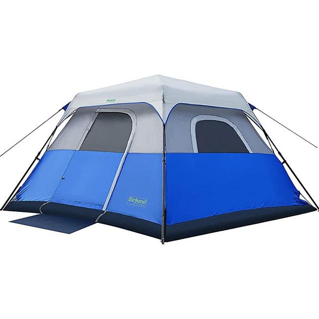 BeyondHOME Instant Cabin Tent, 6 Person Camping Tent Setup in 60 Seconds with Rainfly, Portable Waterproof & Windproof Tent 10'x9'x66'' with Carry Bag for Family Camping & Hiking, Upgraded Ventilation
