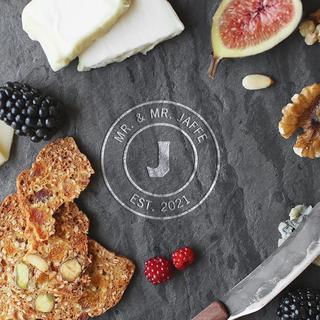 Personalized Homestead Slate Cheese Board