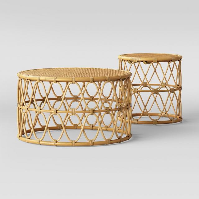 Jewel Round Coffee & Side Table Set Natural - Opalhouse™