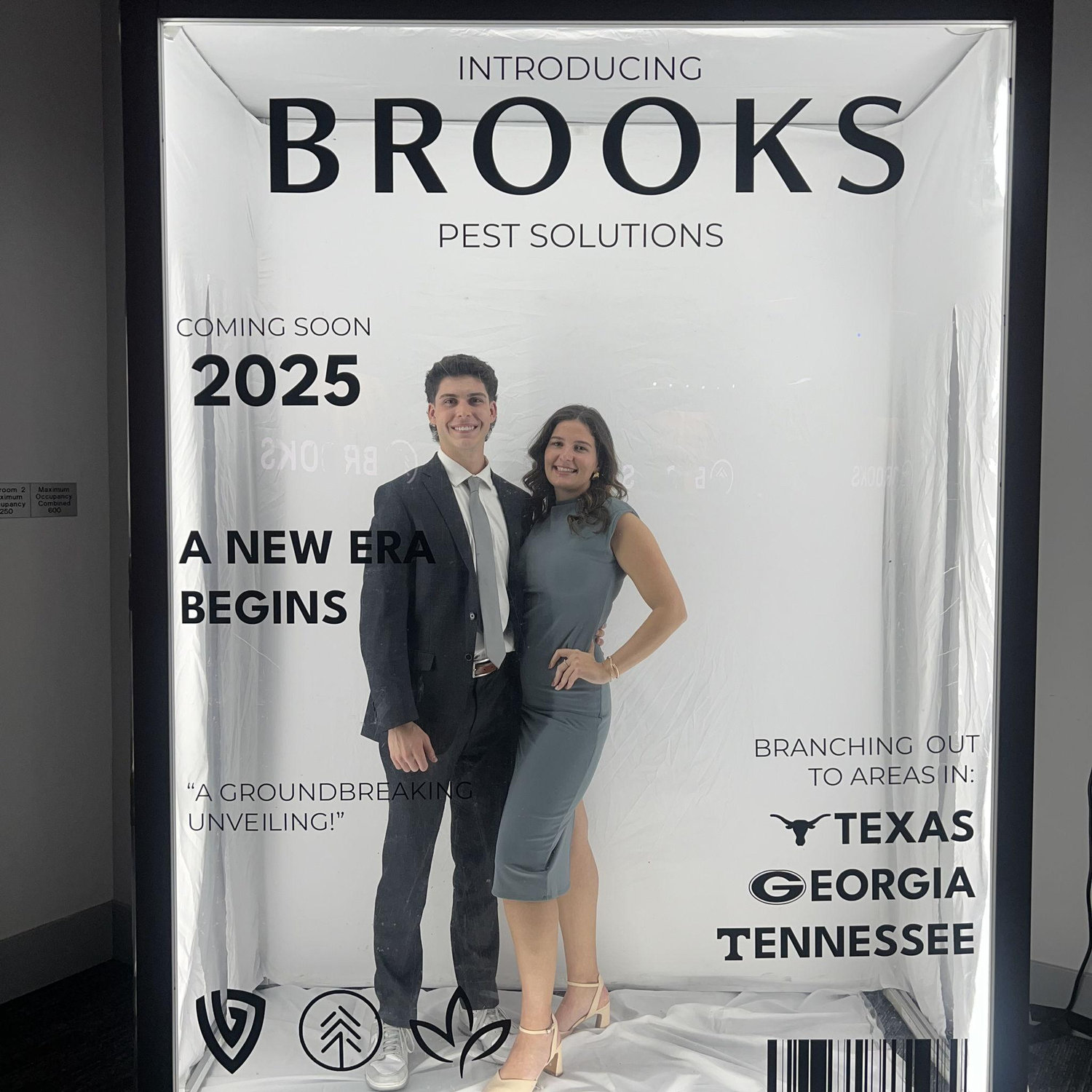 Celebrating Zak's hard work in sales at the Brooks gala!
