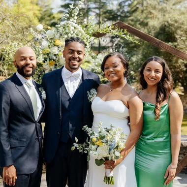 In Georgia celebrating our sister’s wedding in Georgia - Maya and Jeffrey Stevens.