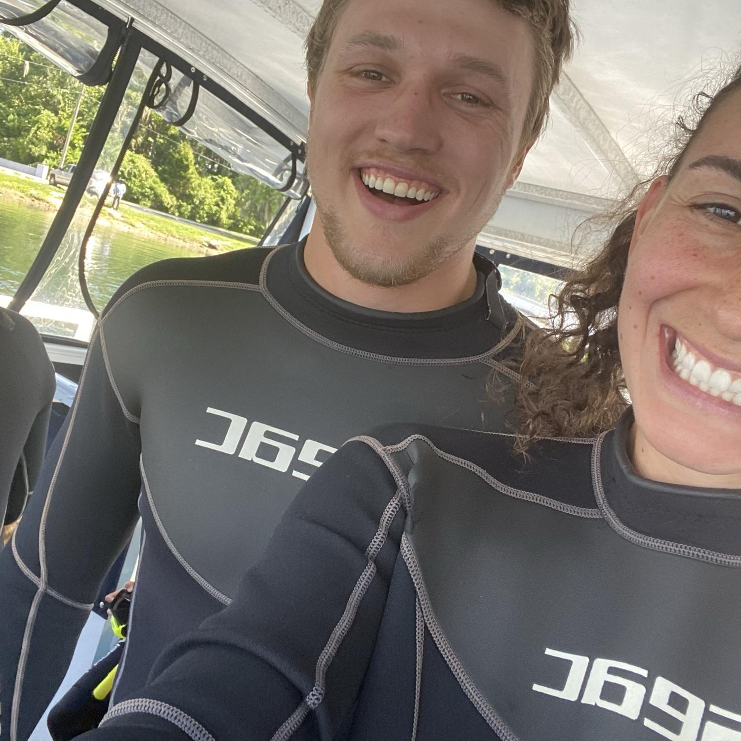 Going swimming with the manatees in Orlando!