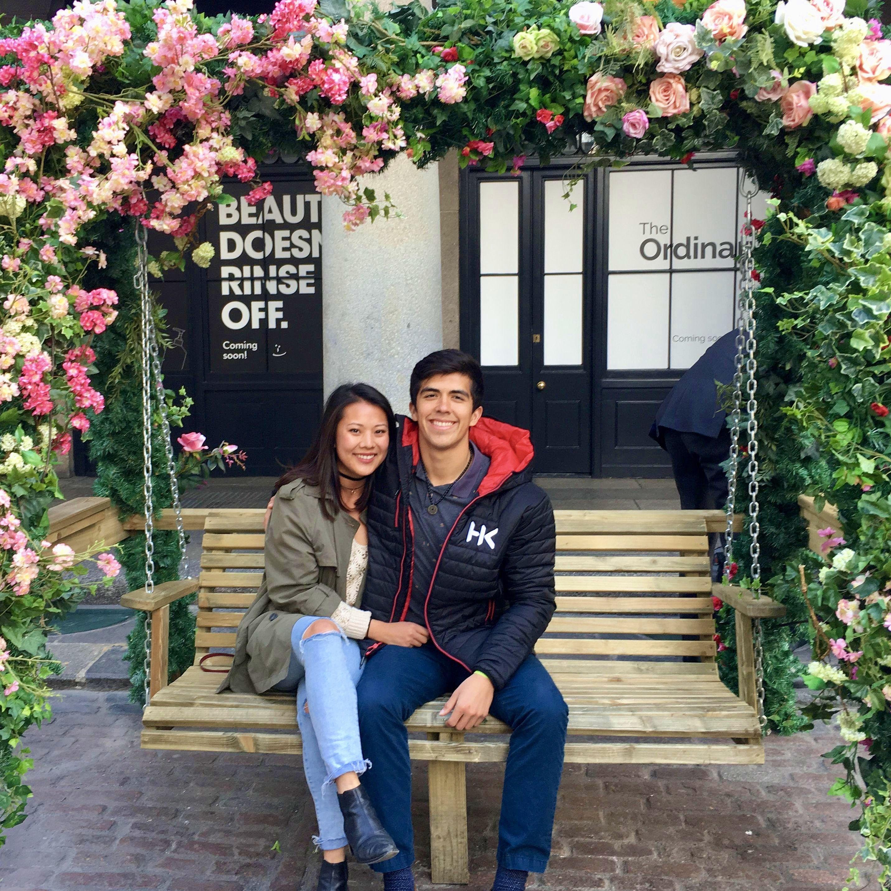 pablo shows erin around london where he studied abroad for one year - april 2017