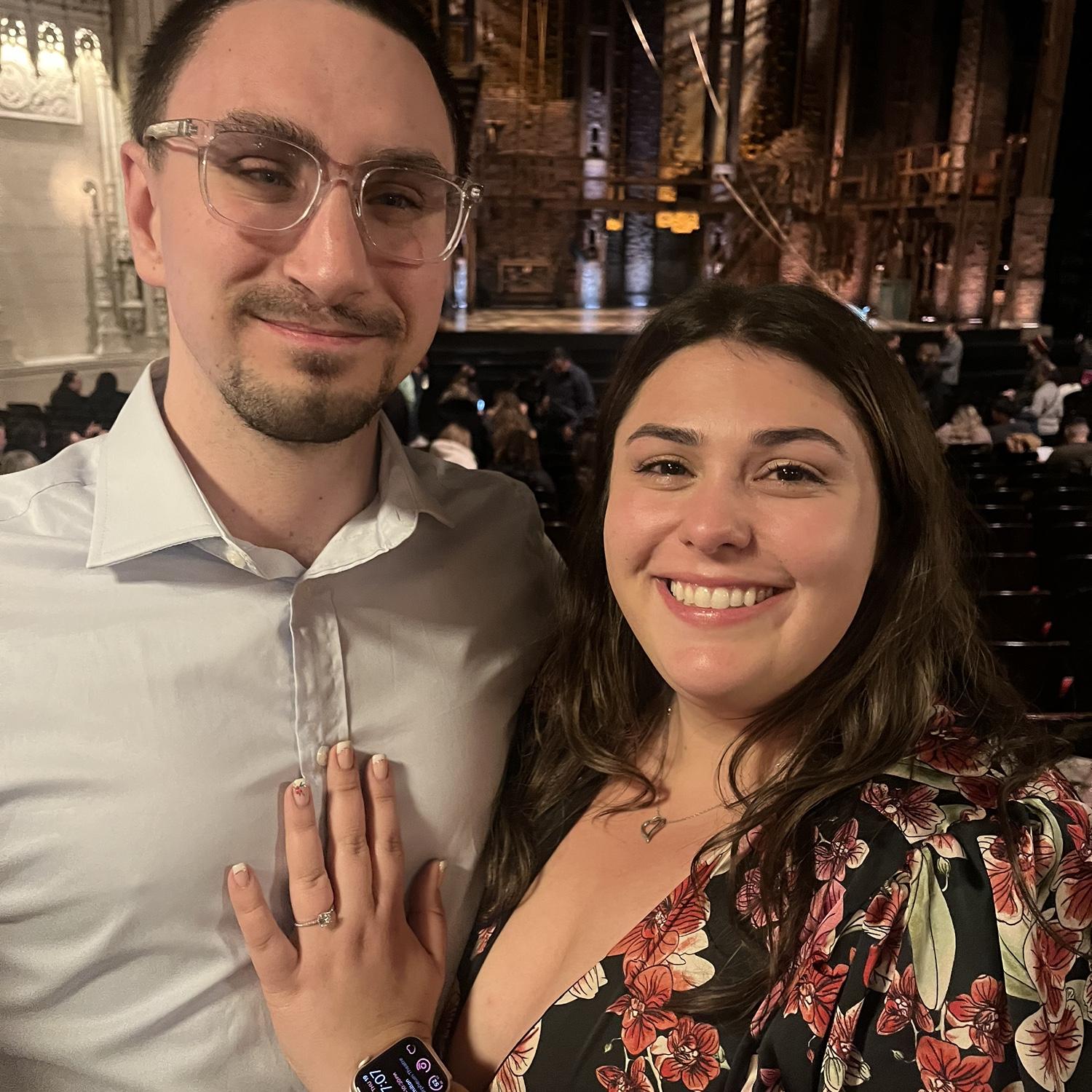 Just engaged! Can you tell Chessie was crying?!
