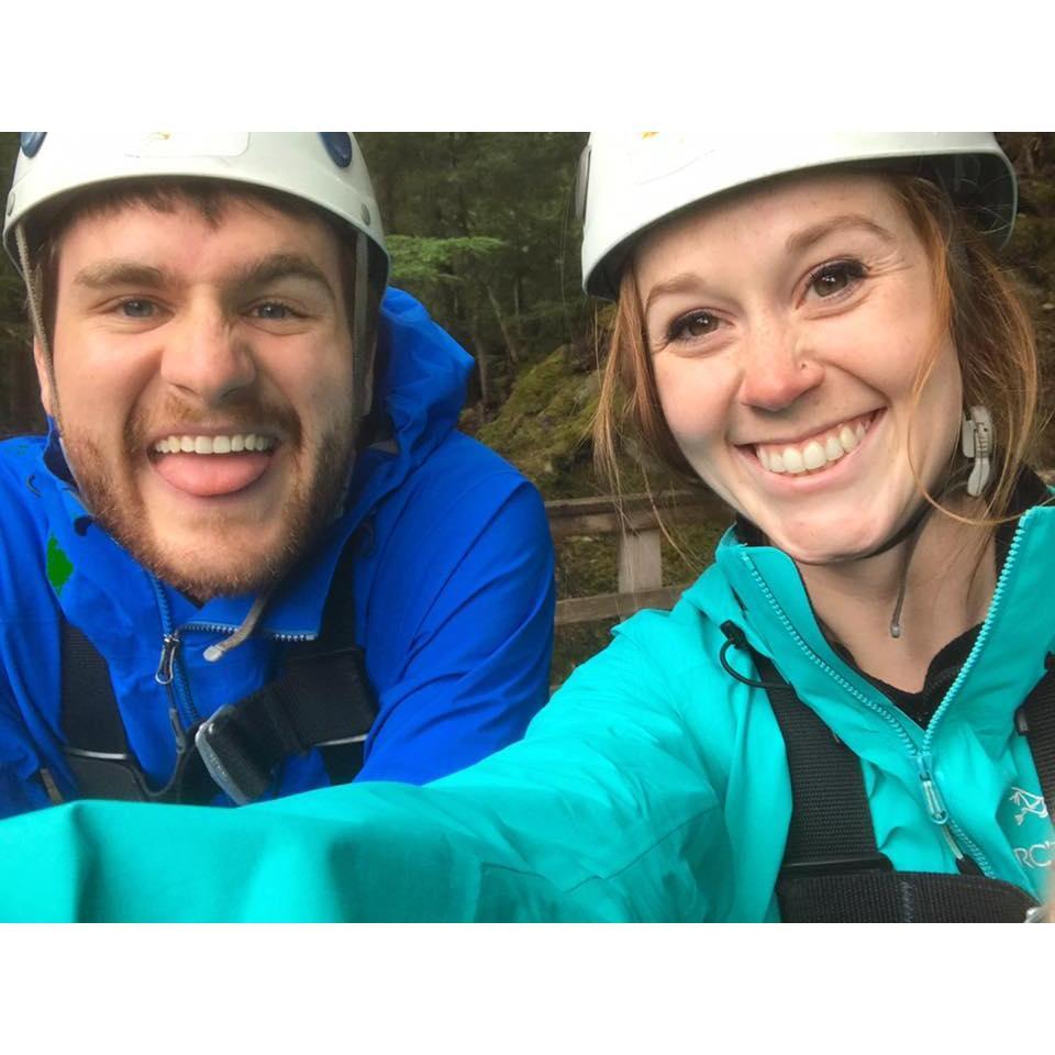 Sixth Anniversary in Whistler zip lining - September 2017.