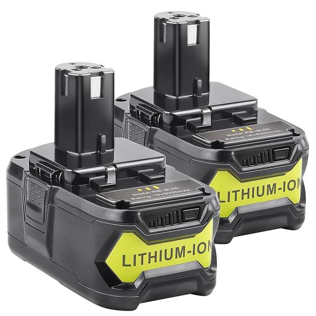 [2Pack] 18V 6.0 Ah HIGH Capacity Battery for Ryobi ONE+ System P102 P103 P105 P107 P108 P109 P122 18-Volt w/LED Gauge Indicator Cordless Tool Battery