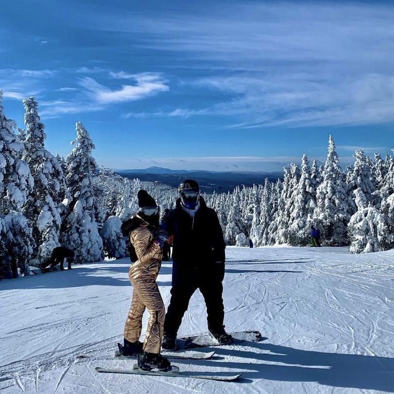 Mt. Snow February 2021 - Dylan actually taught Carly how to ski!