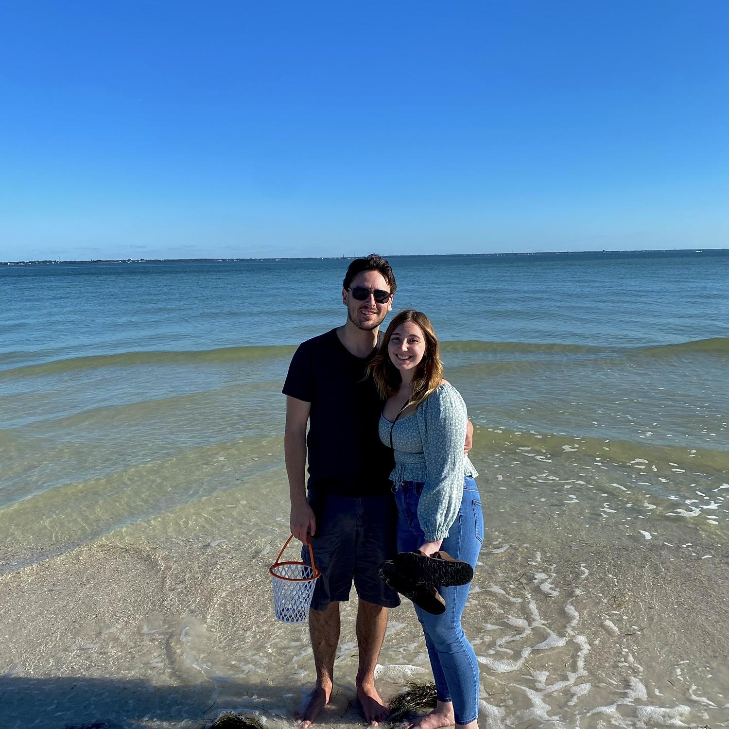 Foster and Miranda travel to Florida together and collect seashells on the beach while celebrating Christmas with Miranda’s immediate family and grandparents.