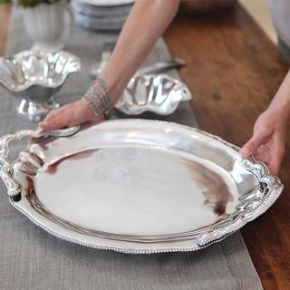Pearl Denisse Handled Oval Tray