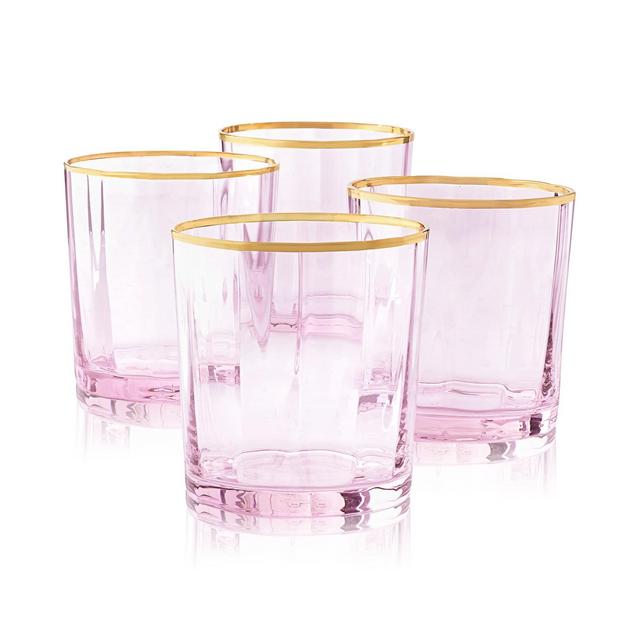Martha Stewart Collection Blush Double Old-Fashioned Glasses, Set of 4, Created for Macy's