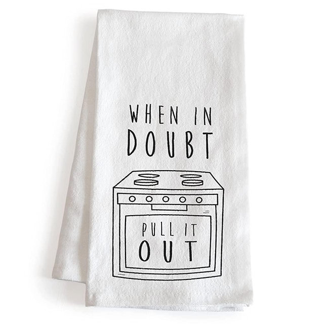 When In Doubt Pull It Out Funny Kitchen Towel with Sayings 18x24 Inch, Kitchen Funny Dish Towels, Funny Saying Kitchen Towels Funny Dish Towels Sayings, Funny Tea Towels, Funny Hand Towel Oven Decor