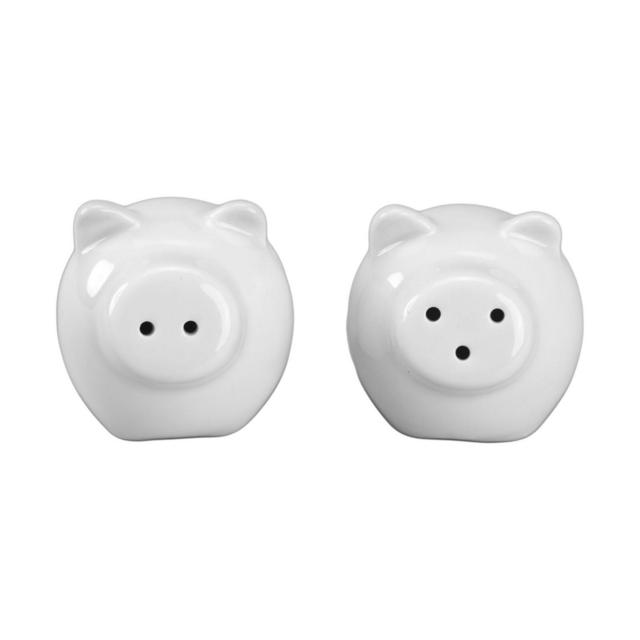 Bia Cordon Bleu Mini Pig Salt & Pepper Set in White