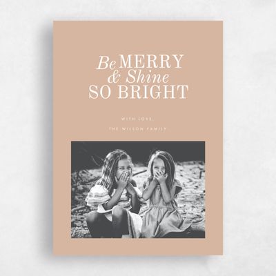Creamy Beige Holiday Card - Telluride Portrait