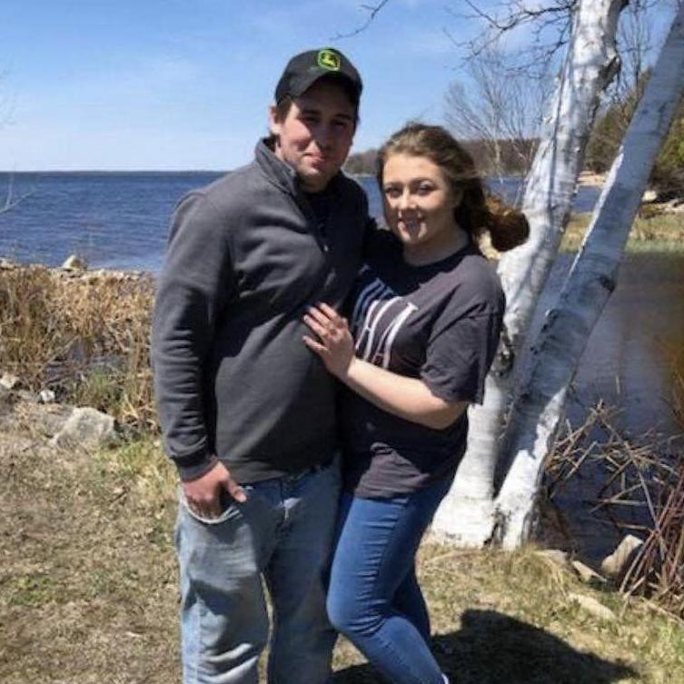 Nicole and Kevin posing after a weekend with Kevin's dad.