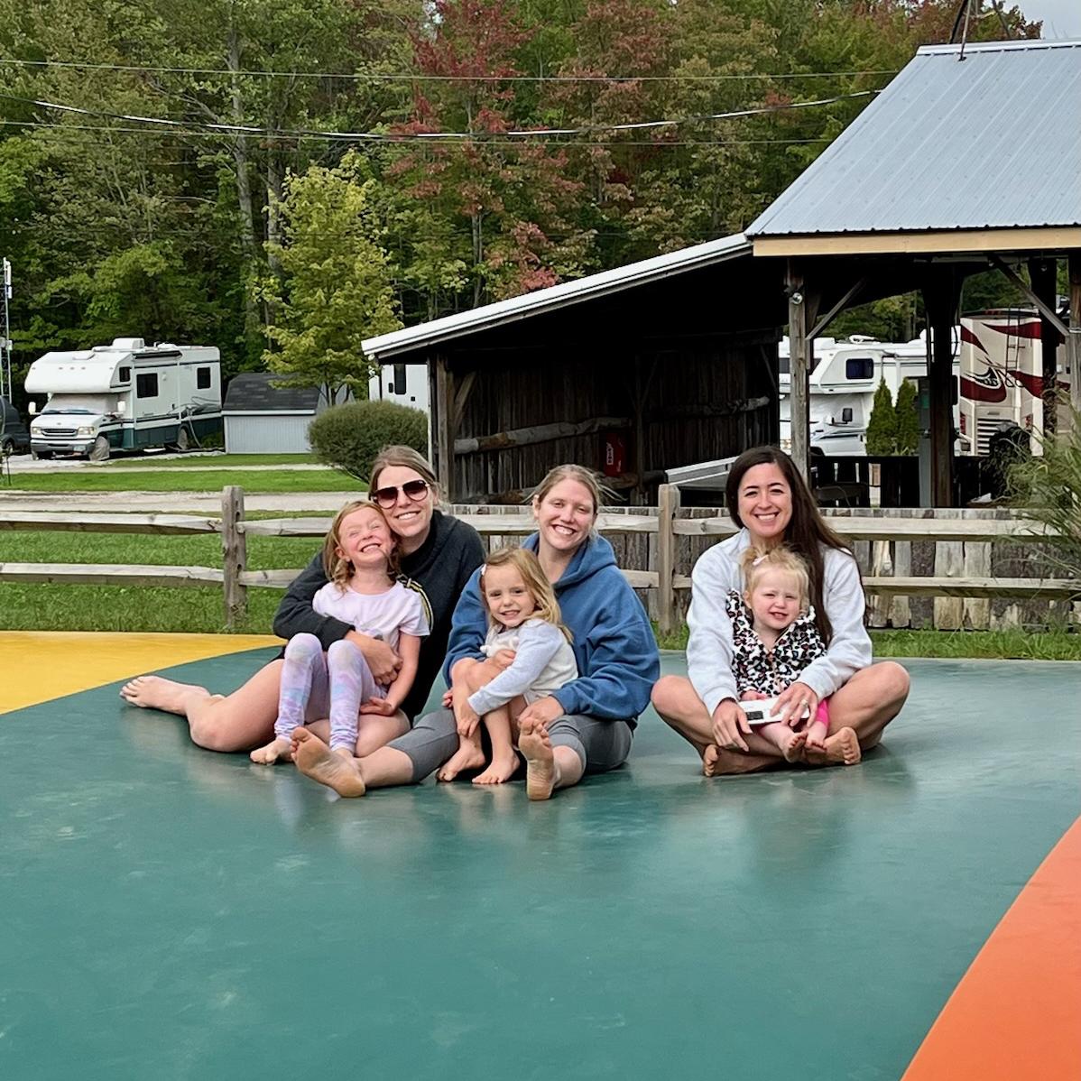 Camping with my flower girls