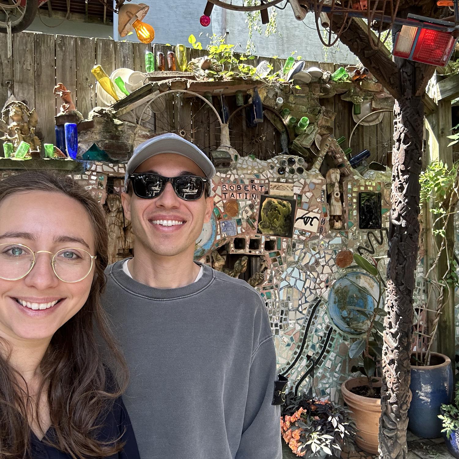 Checking out the Magic Gardens in Philadelphia and playing "i spy!"